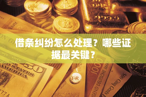 武汉借条纠纷怎么处理？哪些证据最关键？