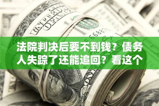 武汉法院判决后要不到钱？债务人失踪了还能追回？看这个方法！