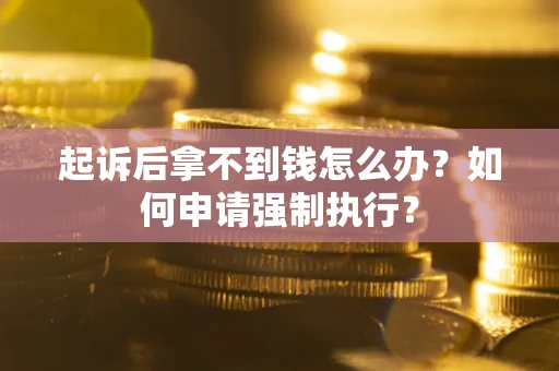 武汉起诉后拿不到钱怎么办？如何申请强制执行？