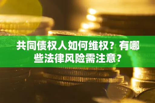 武汉共同债权人如何维权？有哪些法律风险需注意？